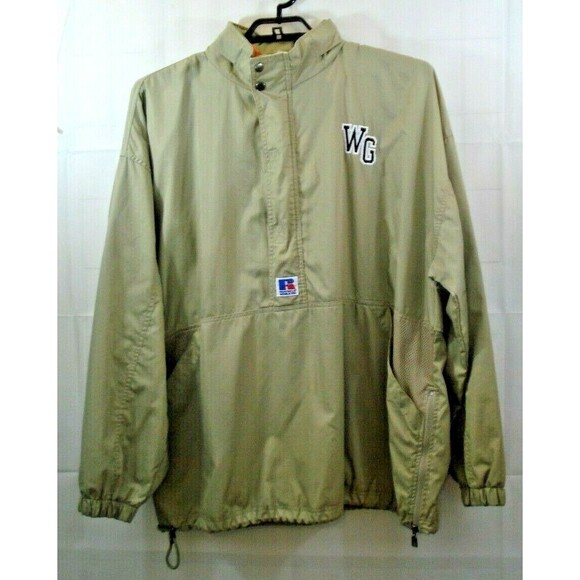 Russell Athletics Vintage Windbreaker Hoodie Pullover Zip Snap Jacket 2XL - Picture 2 of 10